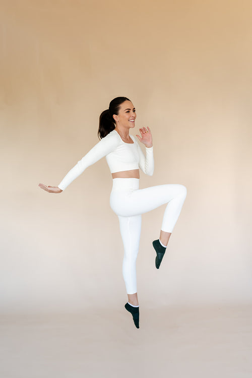 Classic Low Rise Grip Socks - Forest Green